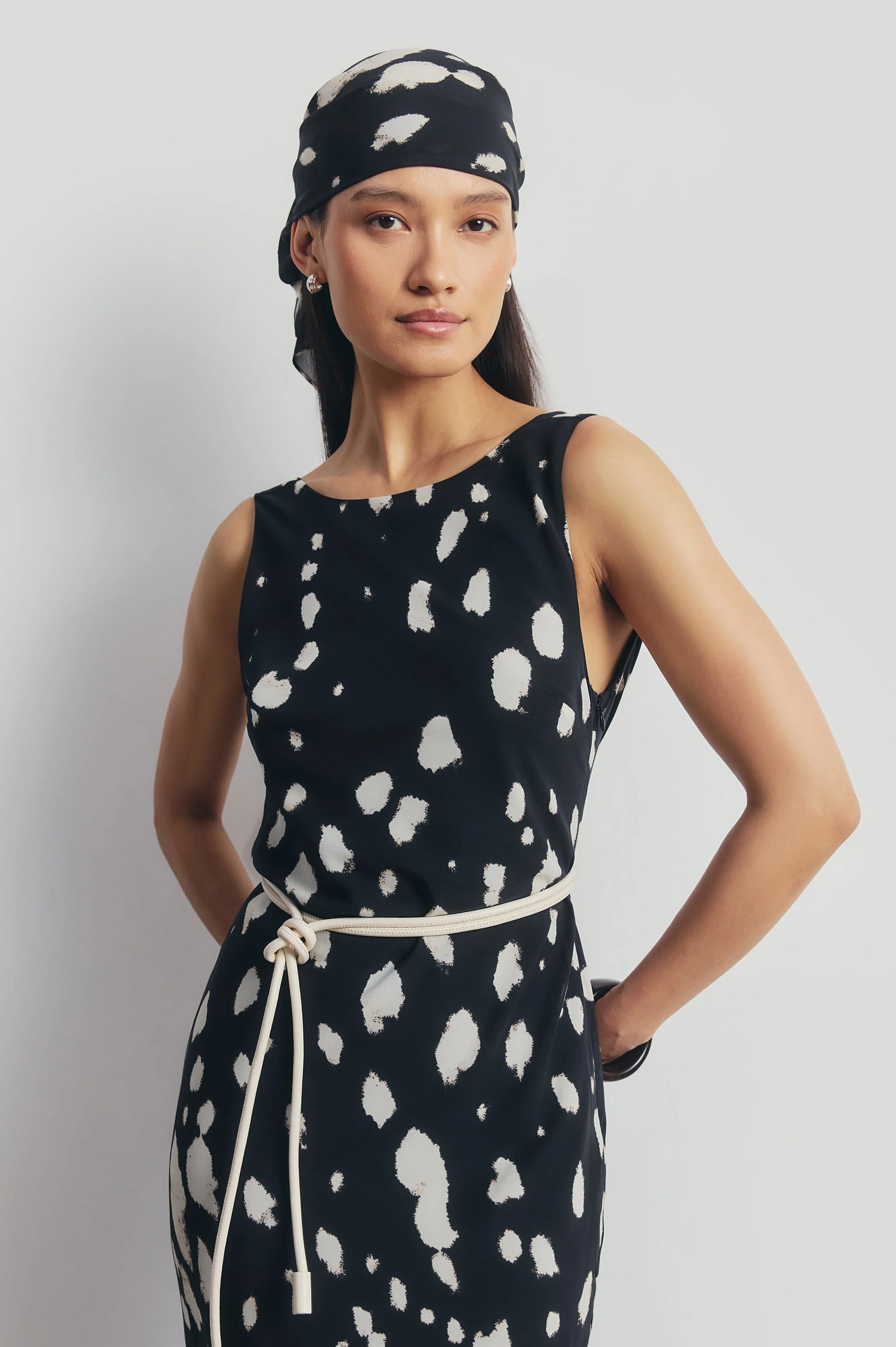 Chiffon Scarf - Abstract Dot - Image 3