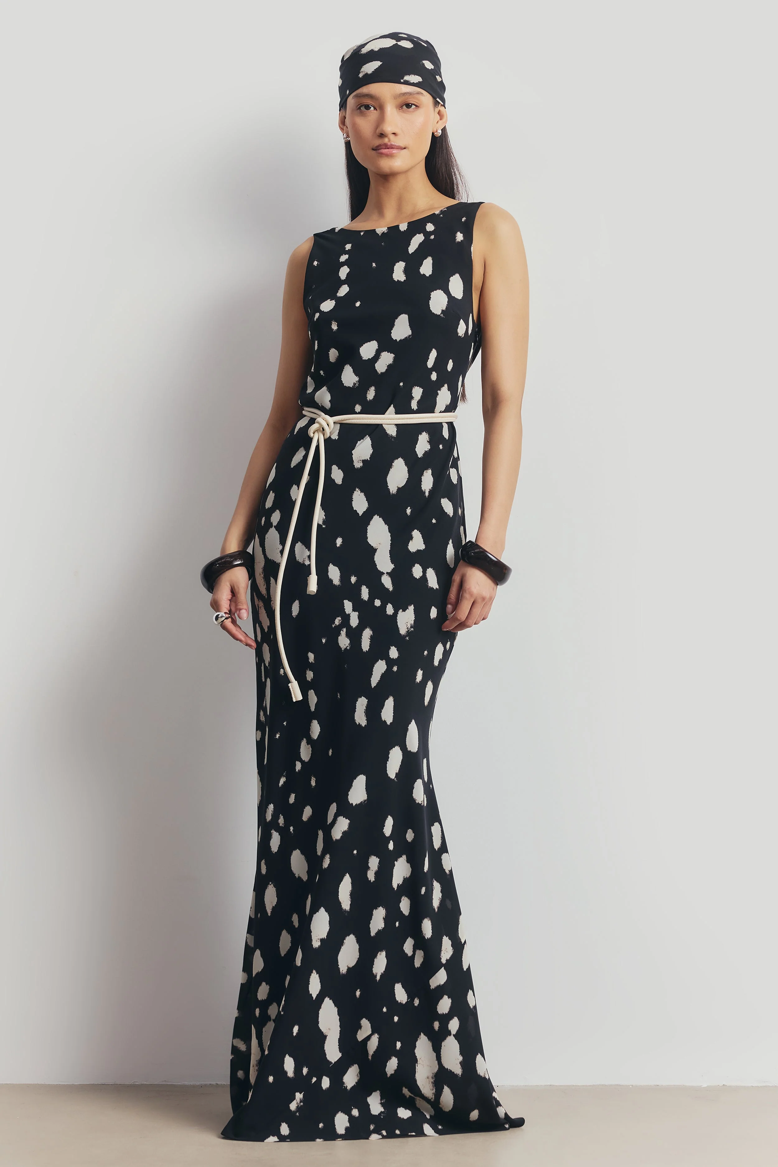 Chiffon Scarf - Abstract Dot - Image 4