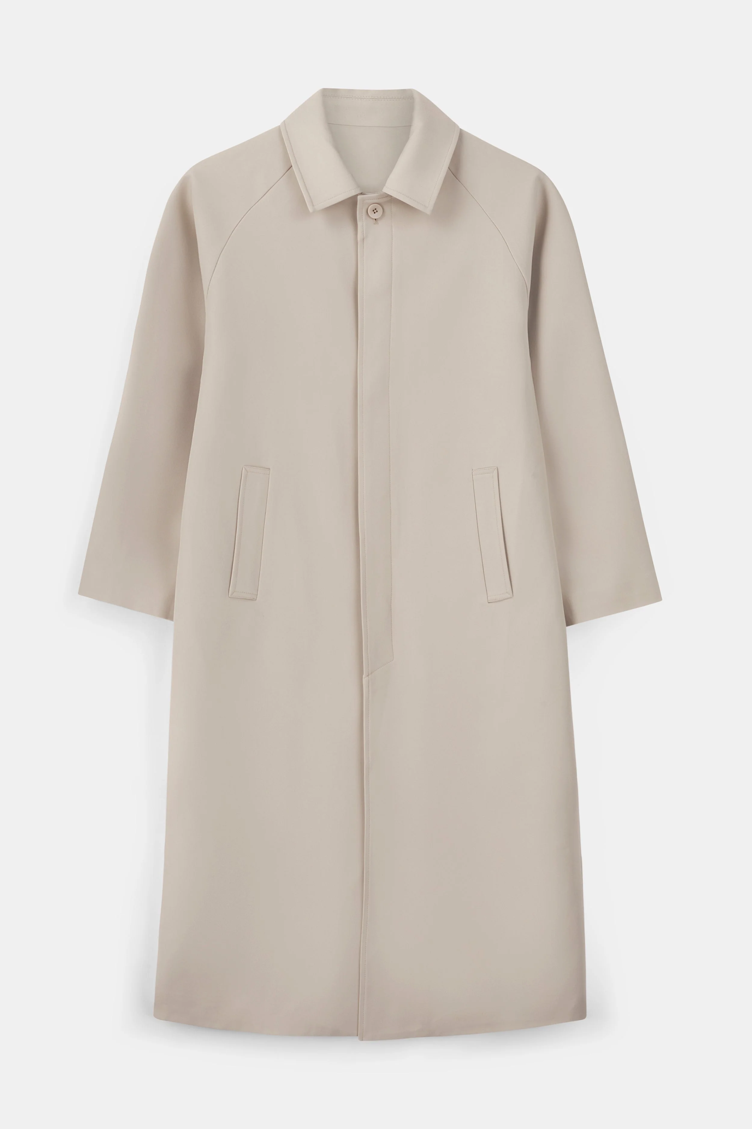 Clean Cut Longline Driving Coat - Stone - Image 7