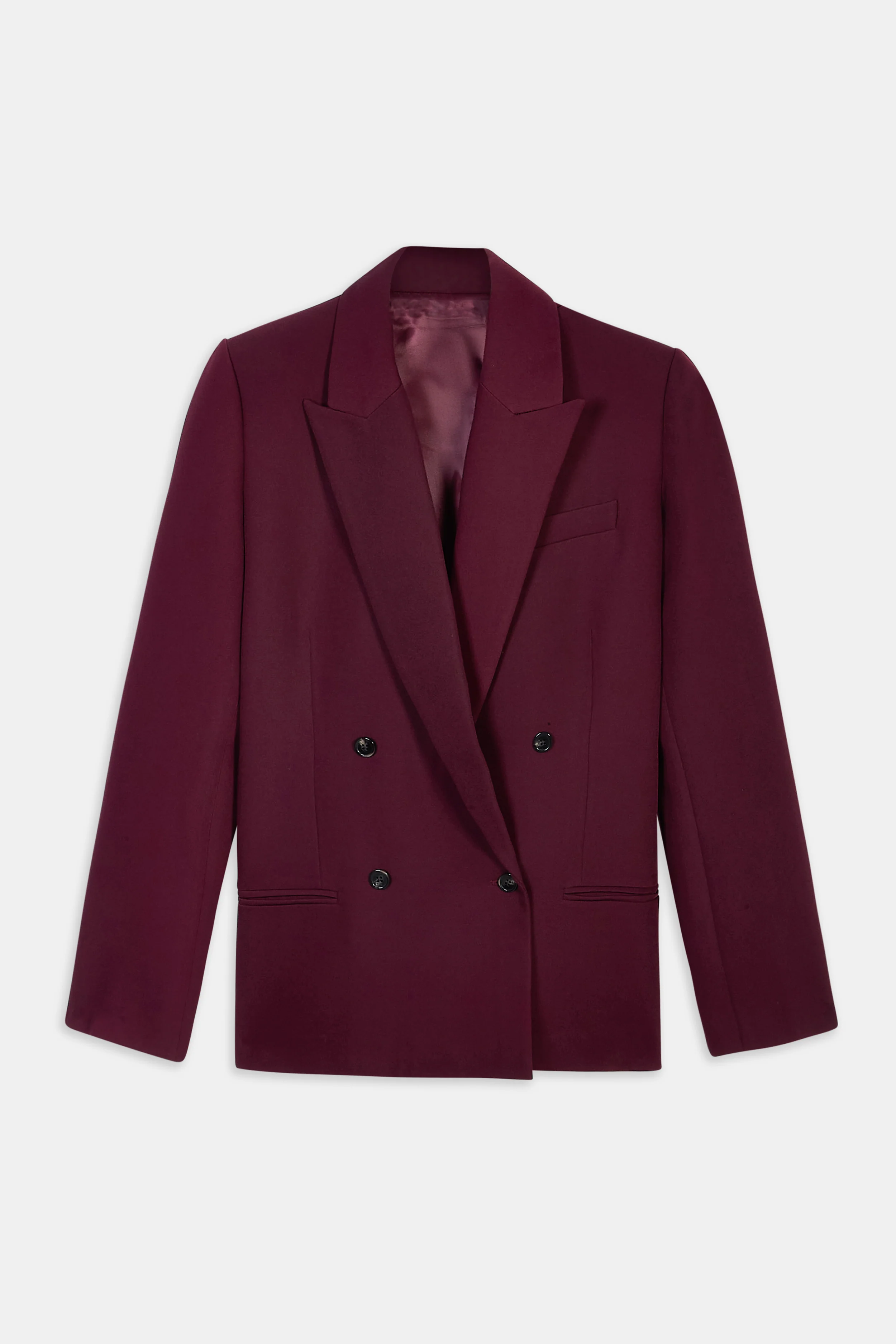 Dropped Waist Double Breasted Blazer - Mulberry - Image 11