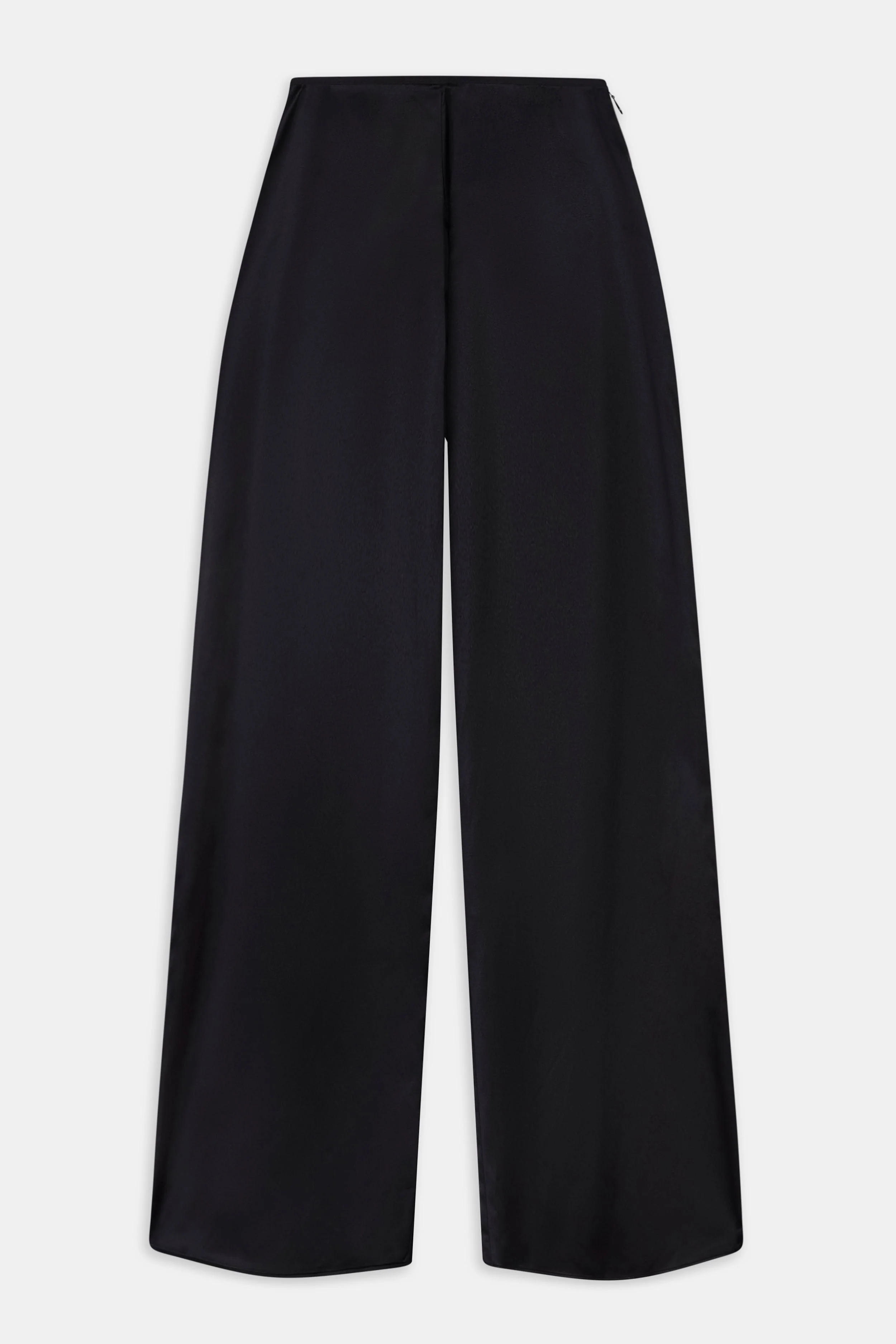 Formal Satin Ultra Wide Leg Trousers - Black - Image 9