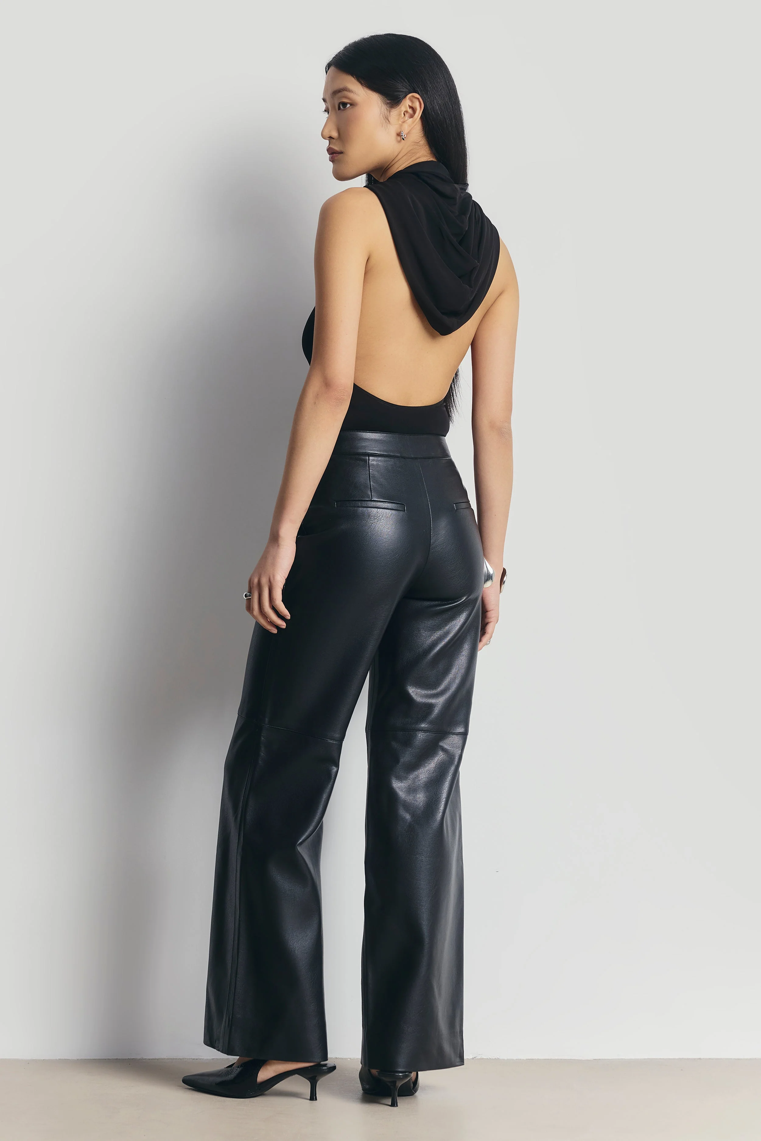 Hooded Halterneck Bodysuit - Black - Image 8