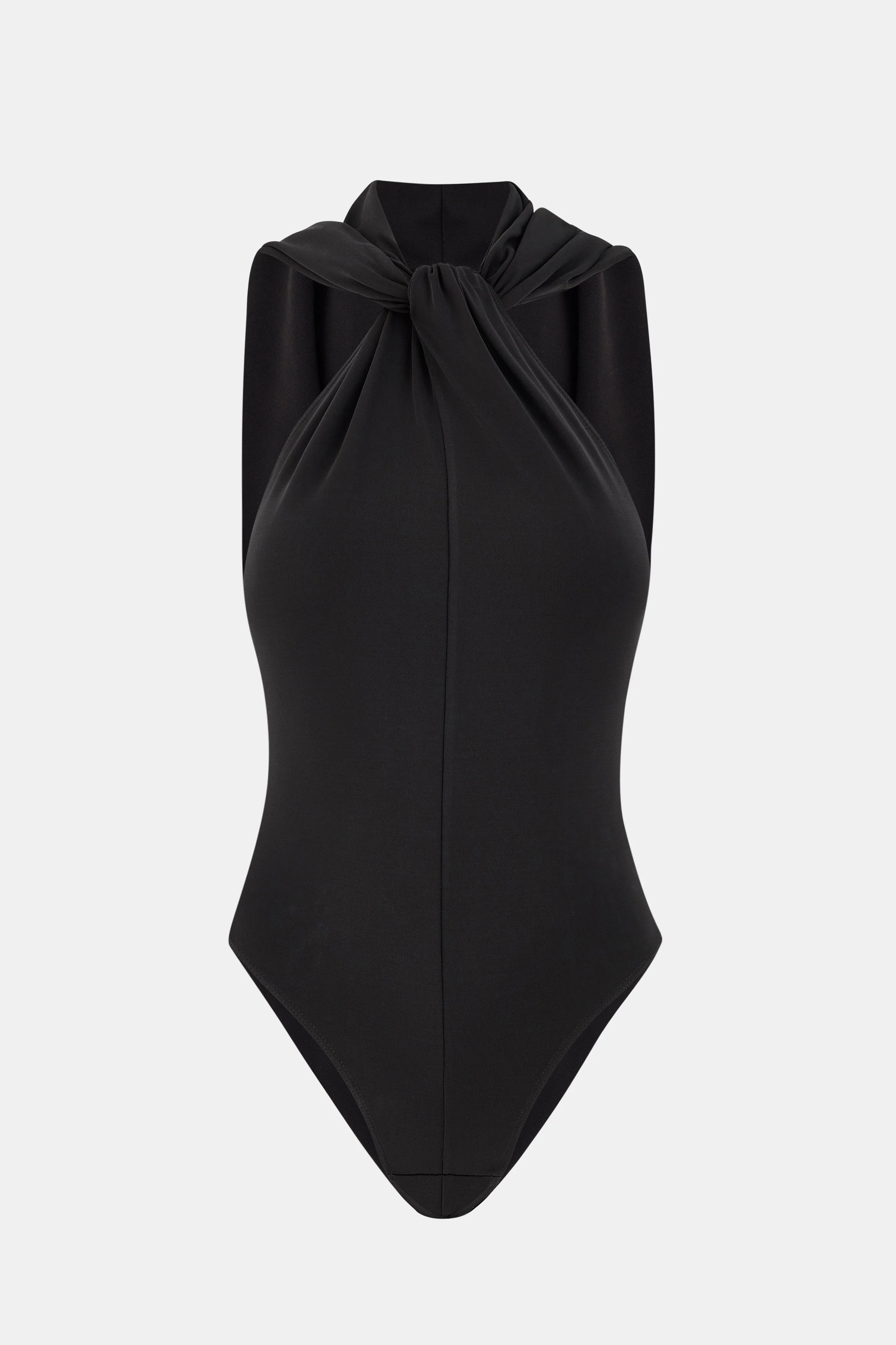 Hooded Halterneck Bodysuit - Black - Image 9