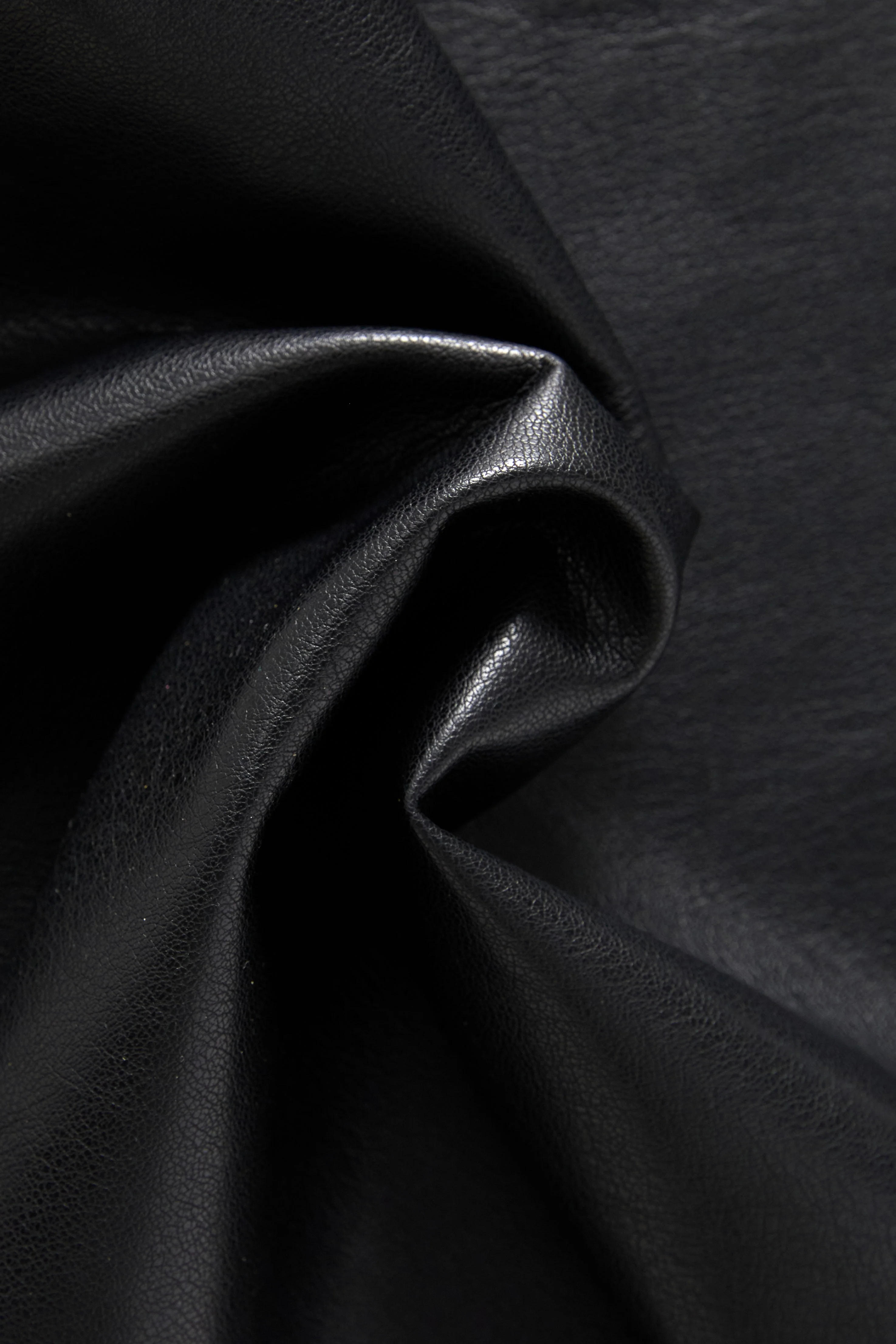 Leather Triangle Scarf - Black - Image 8