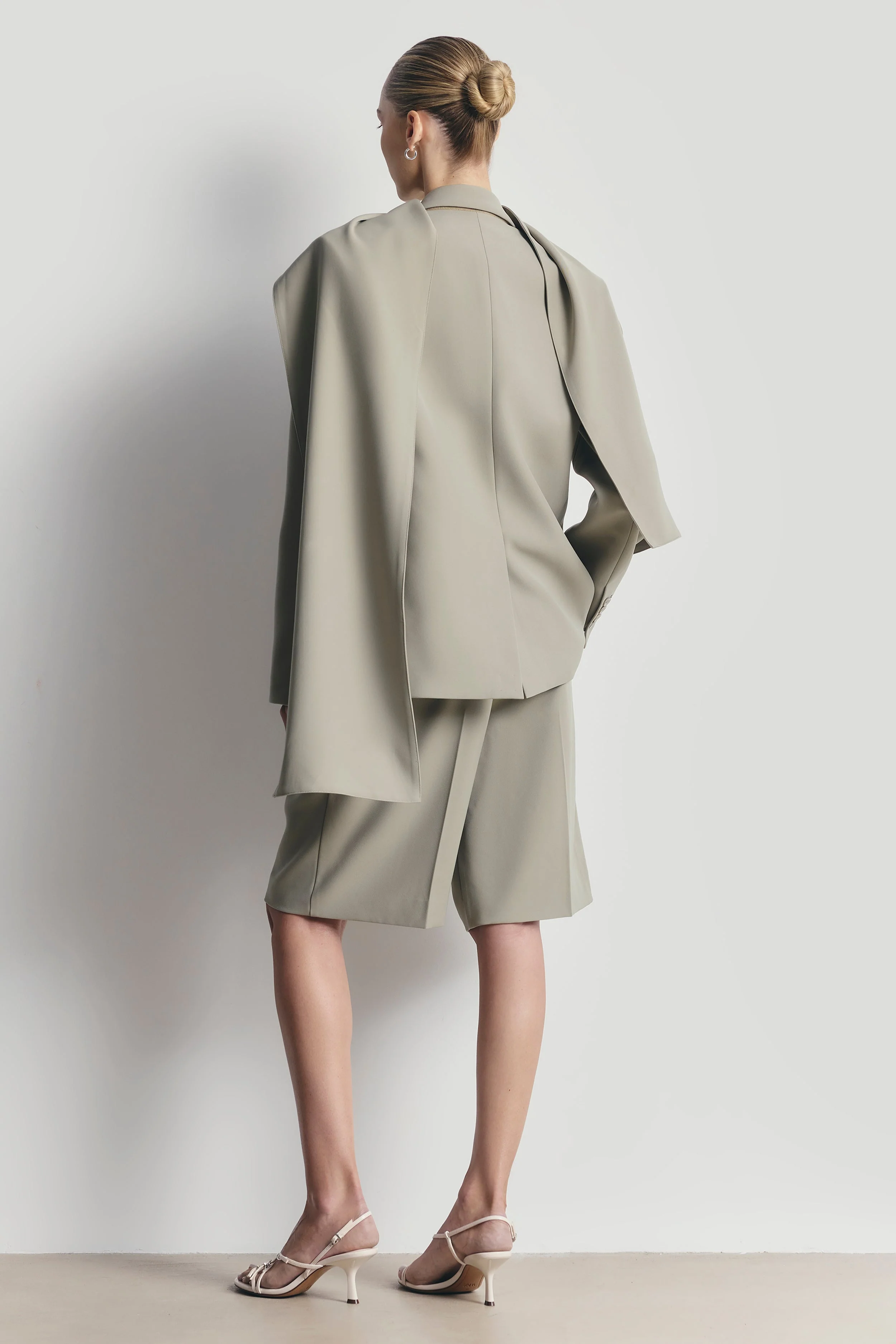 Oversized Single Breasted Blazer - Antique Sage - Image 7