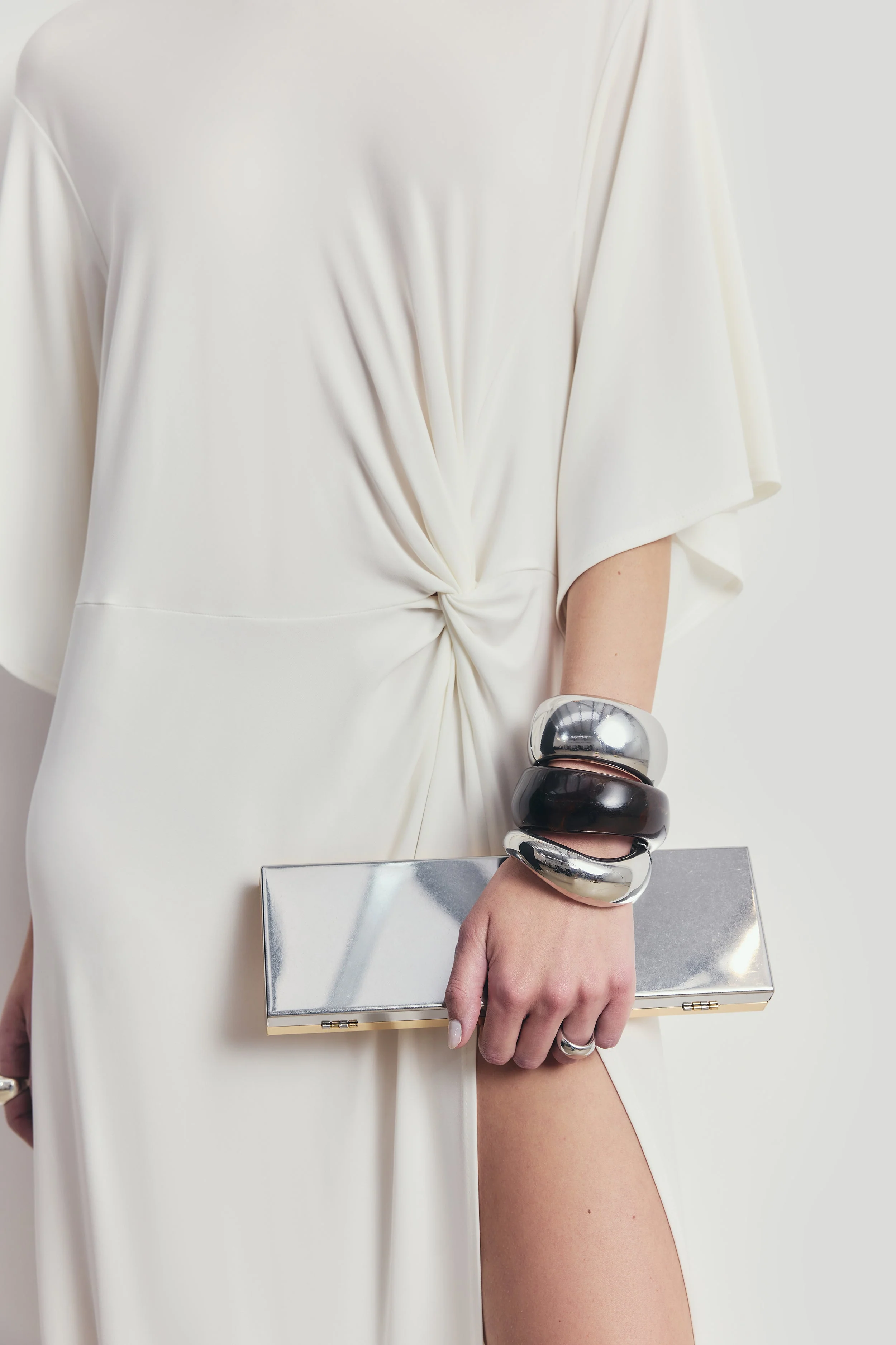 Relaxed Dropped Waist T-Shirt Gown - White - Image 4