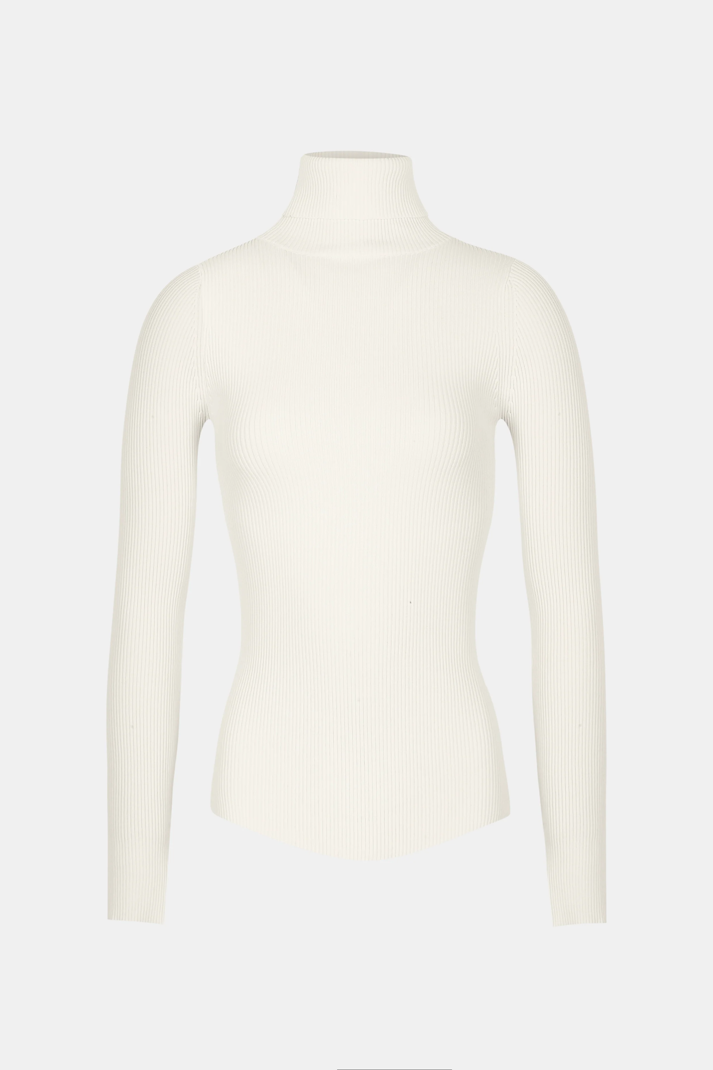 Ribbed Knit Turtleneck Jumper - Cream - Image 9
