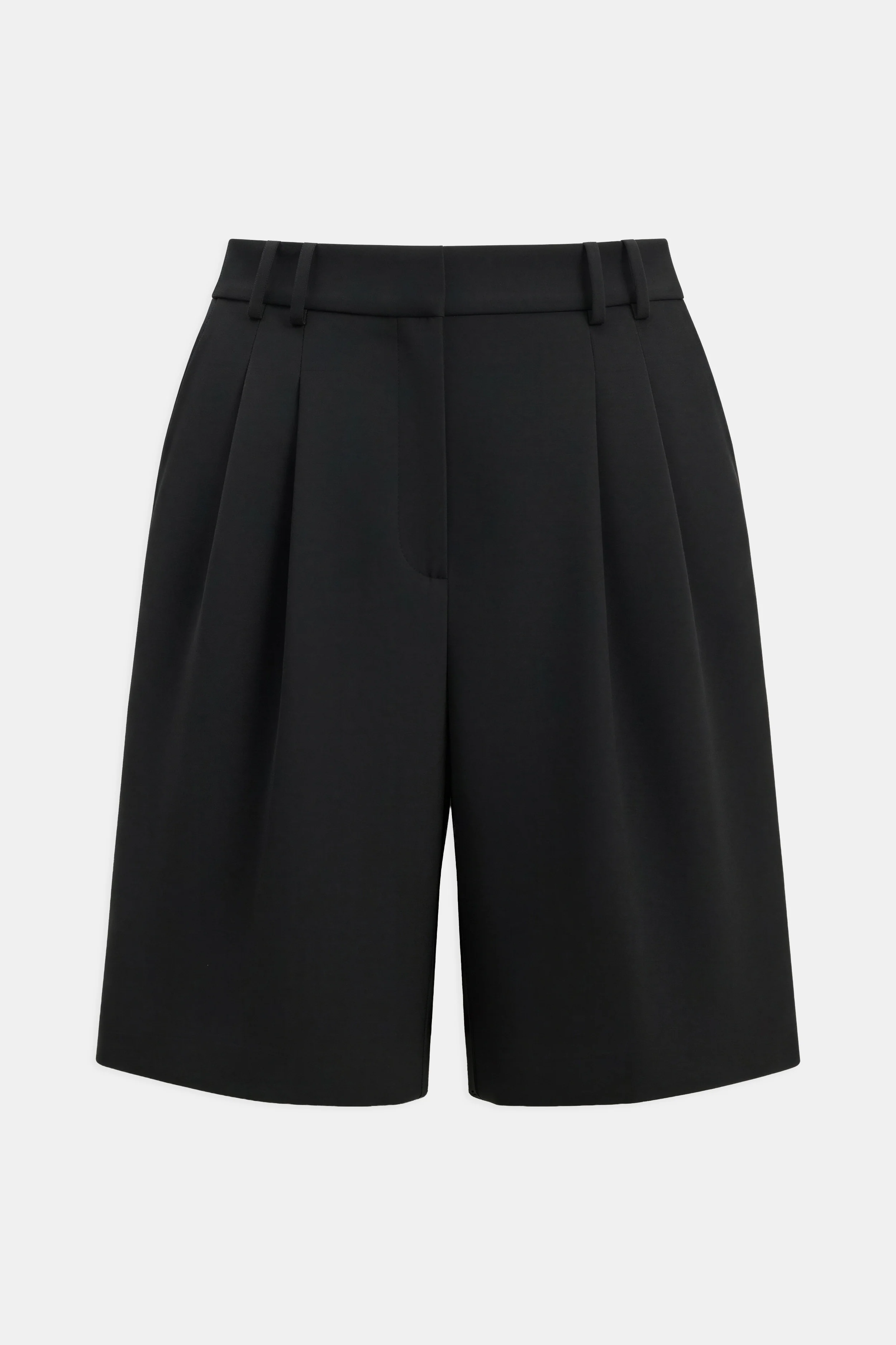 Satin Detail Longline Shorts - Black - Image 10