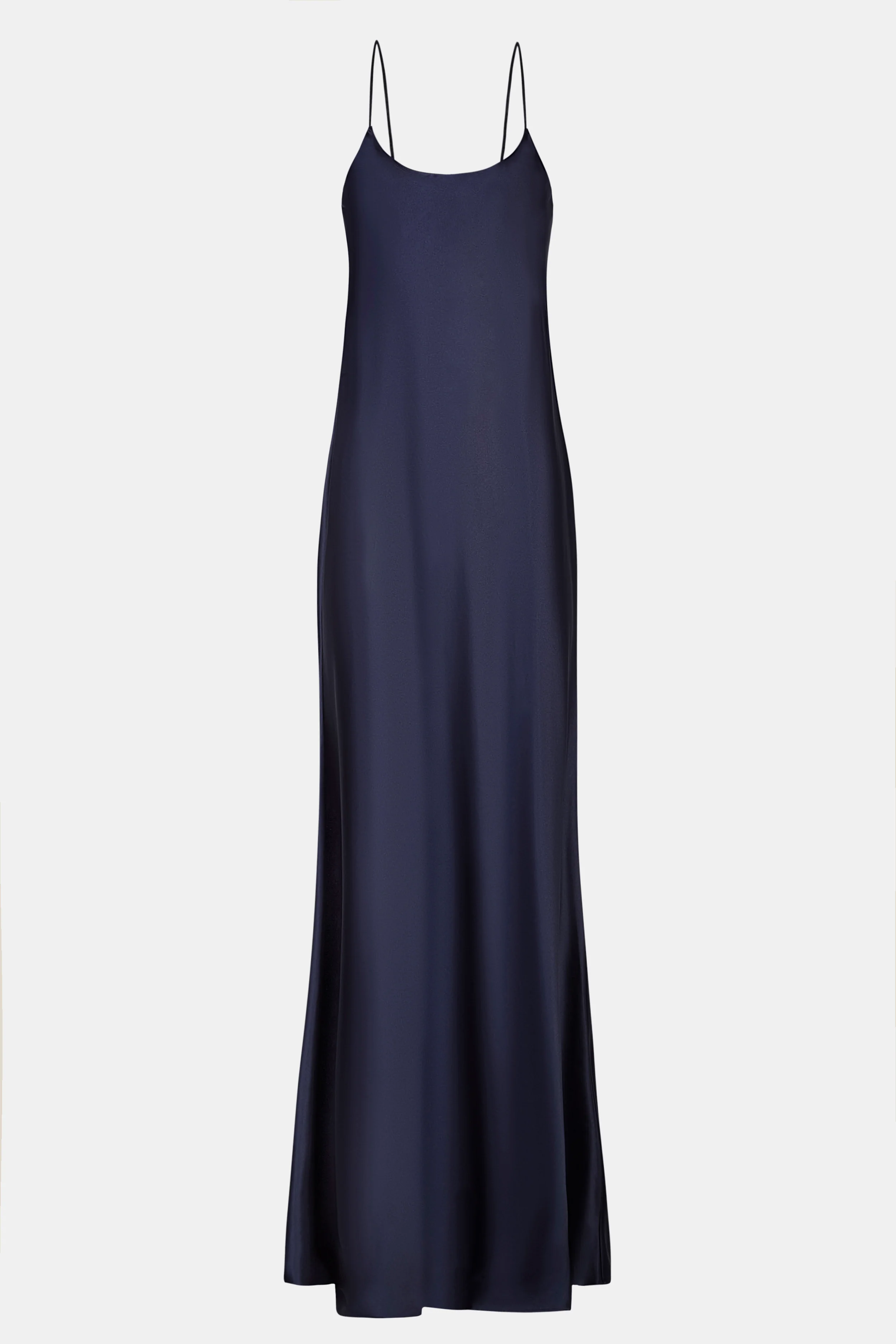 Satin Scoop Neck Camisole Maxi Dress - Navy - Image 11