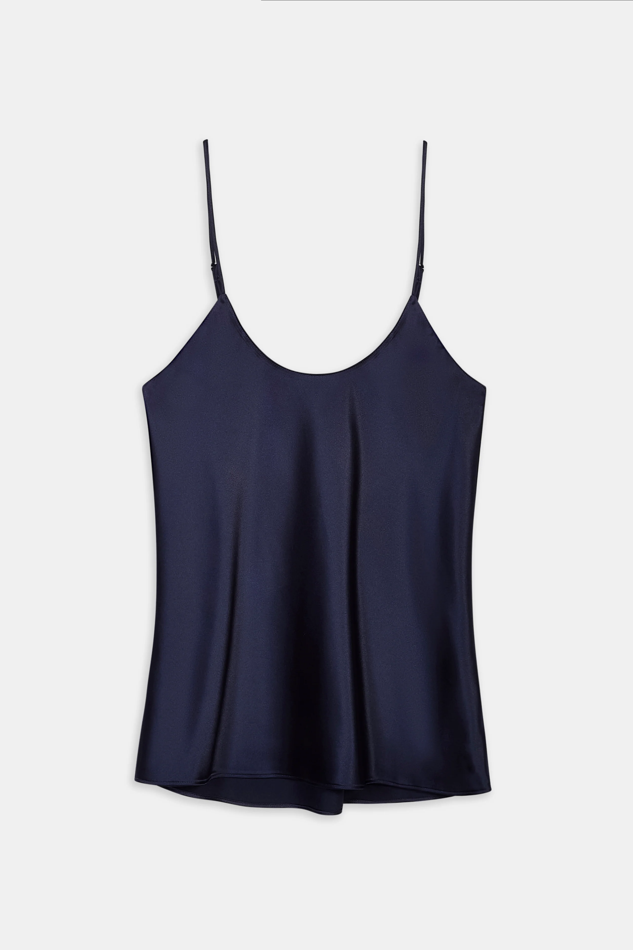 Satin Scoop Neck Camisole - Navy - Image 8