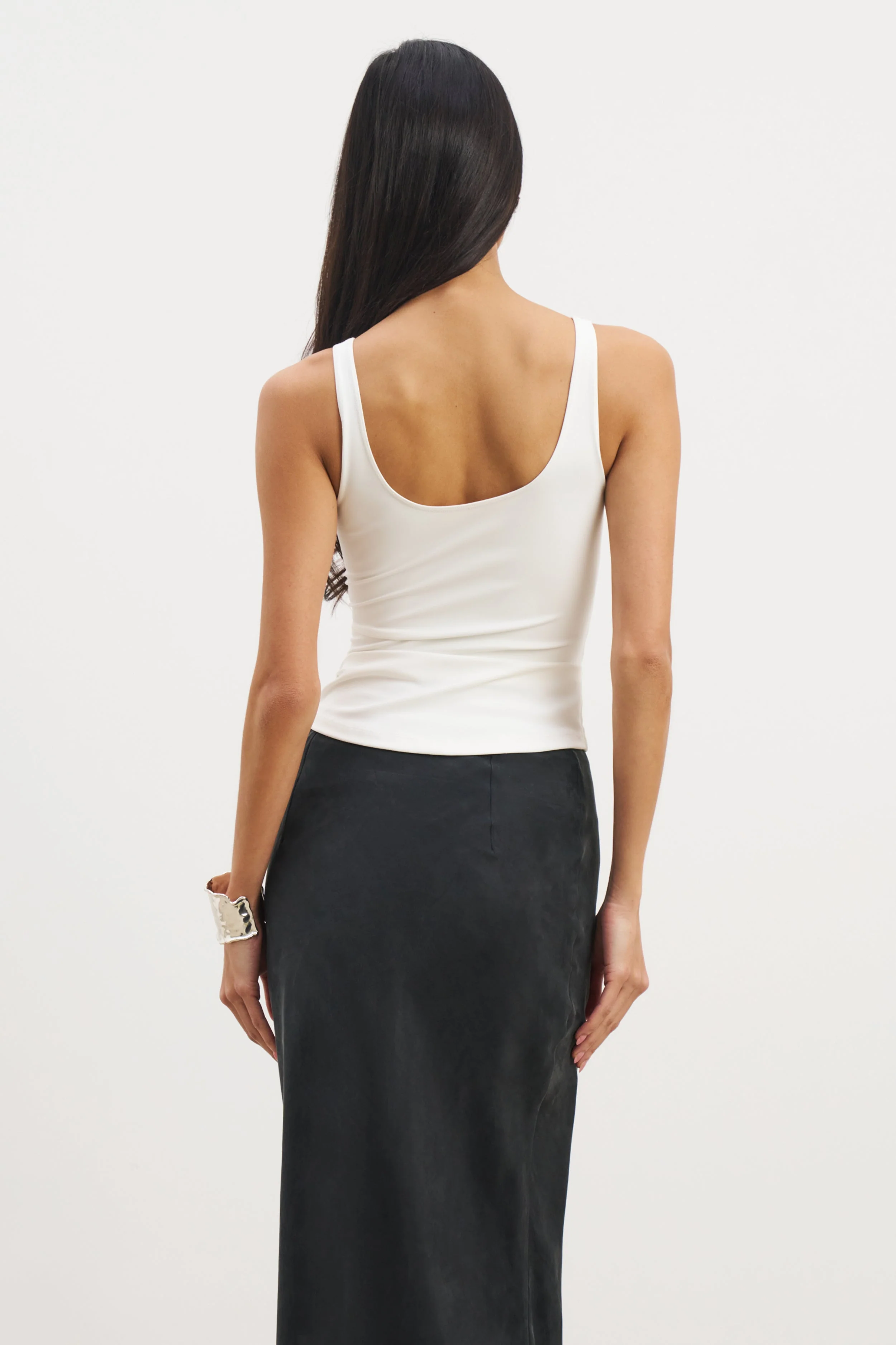 Scoop Neck Tank Top - White - Image 2