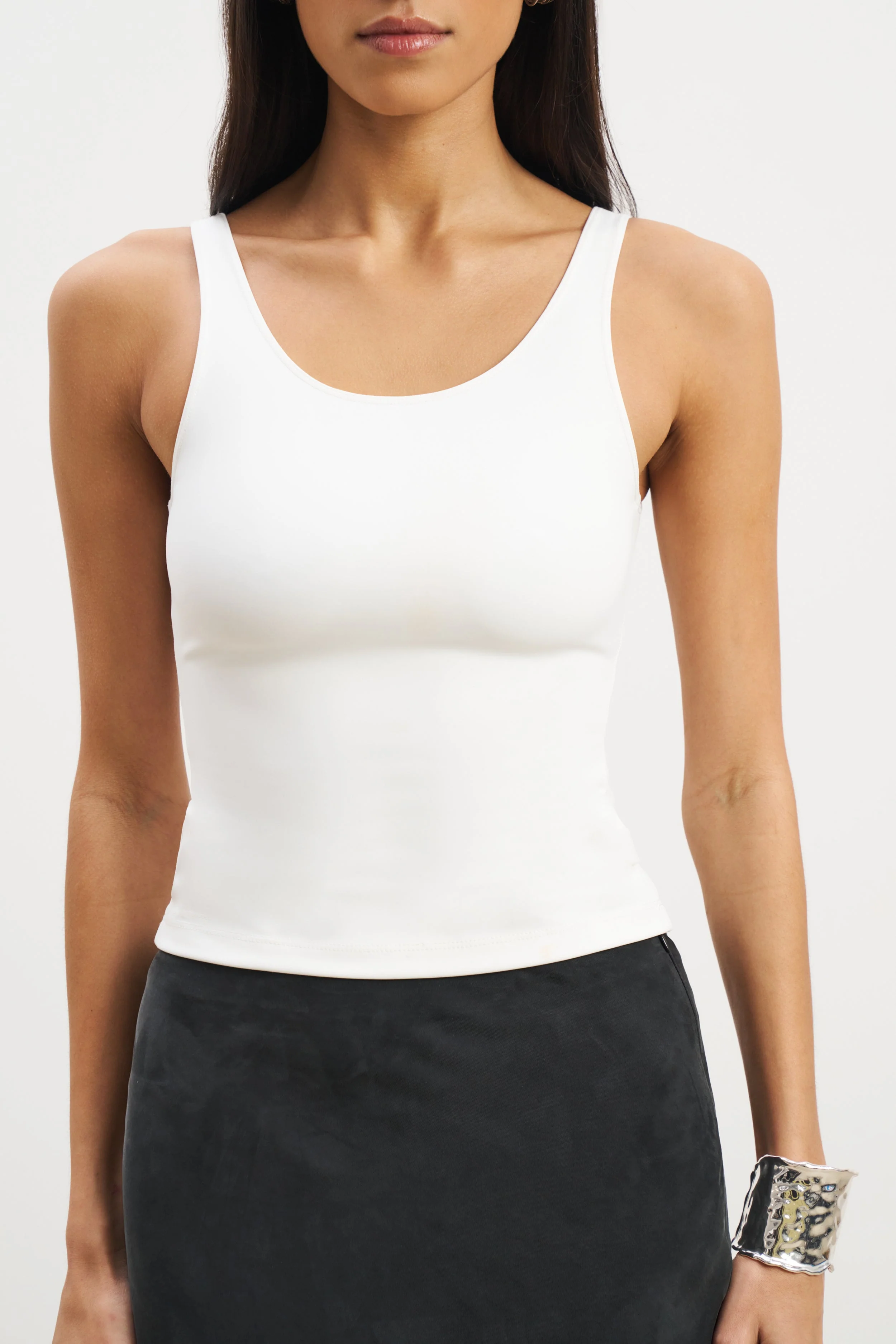 Scoop Neck Tank Top - White - Image 5