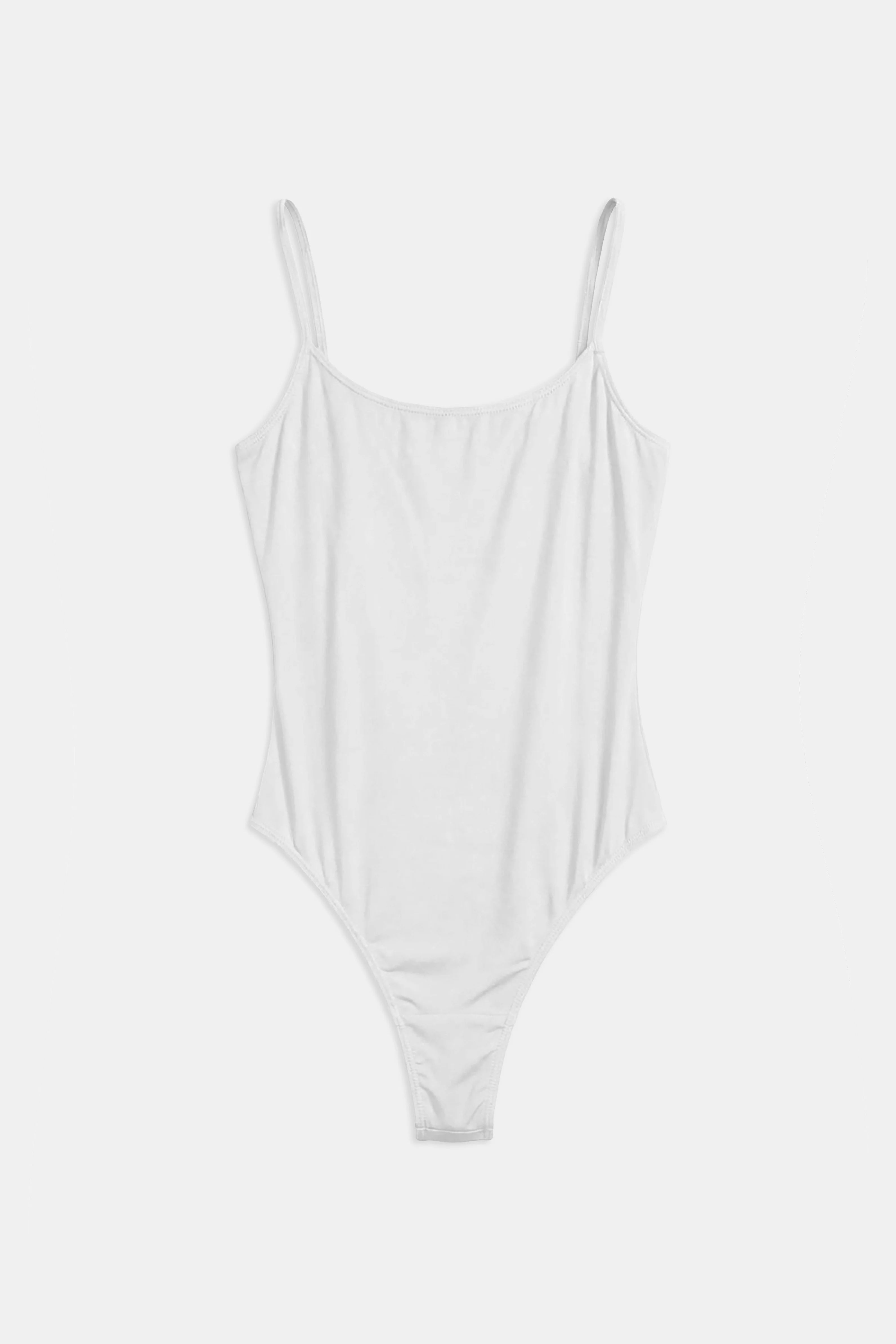Semi Sheer Camisole Bodysuit - White - Image 8