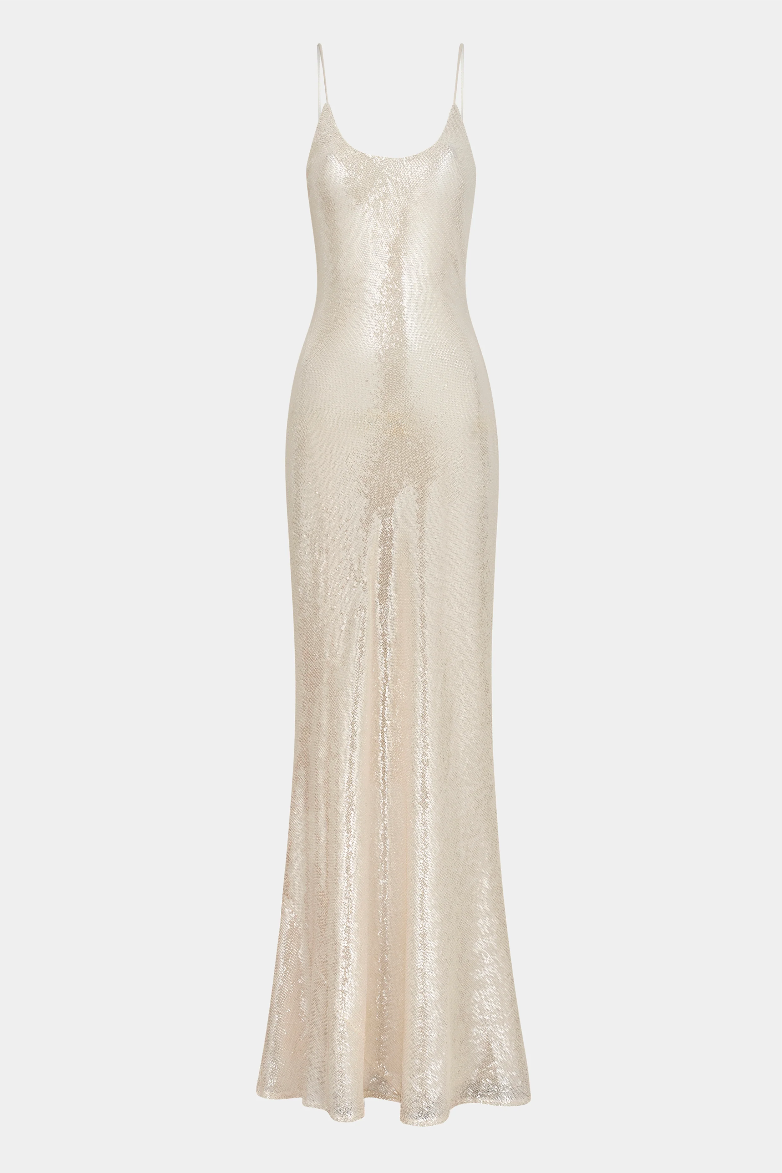 Sequin Camisole Maxi Dress - Nude - Image 9