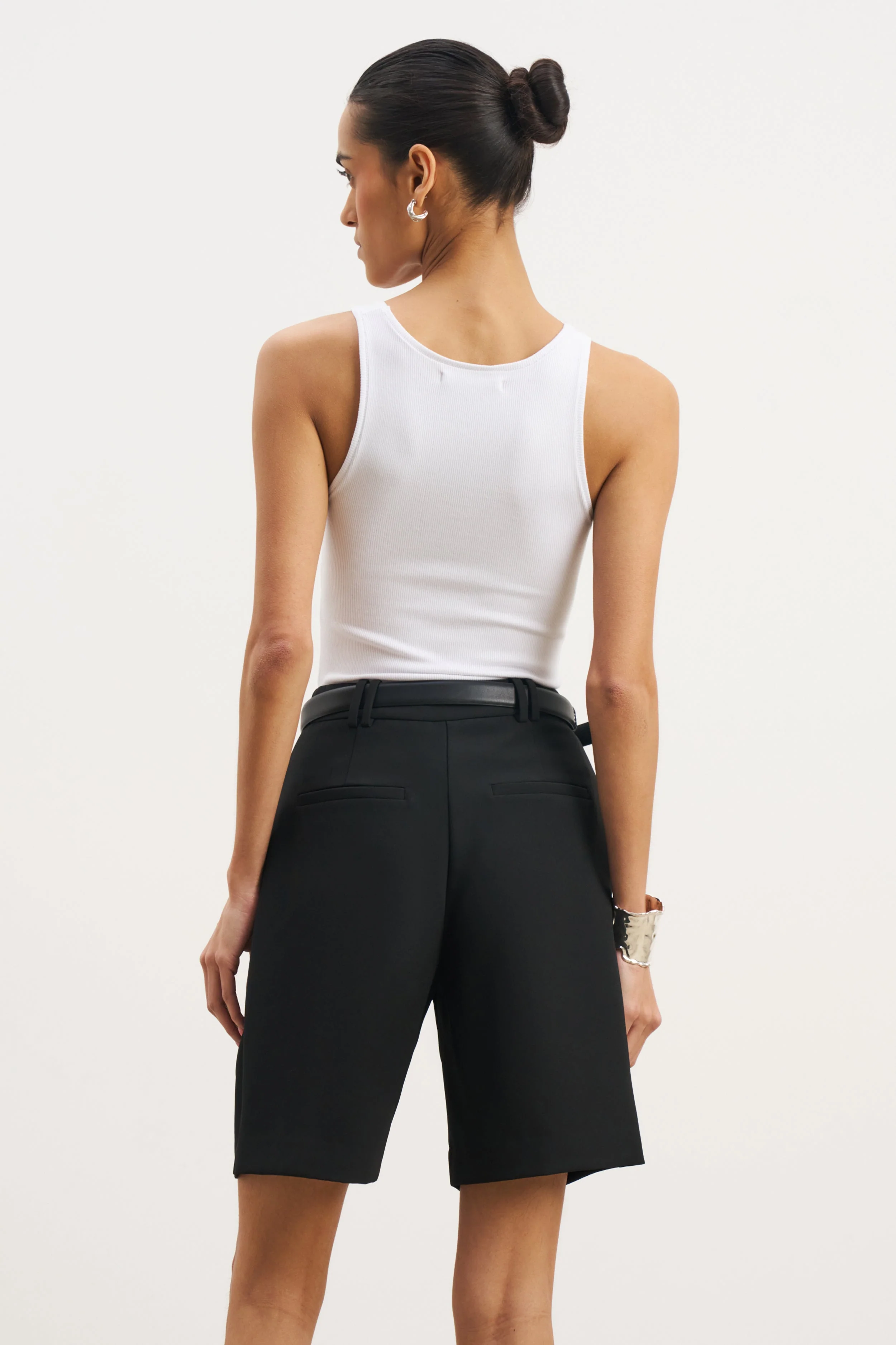 Soft Ribbed Tank Top - White - Image 4