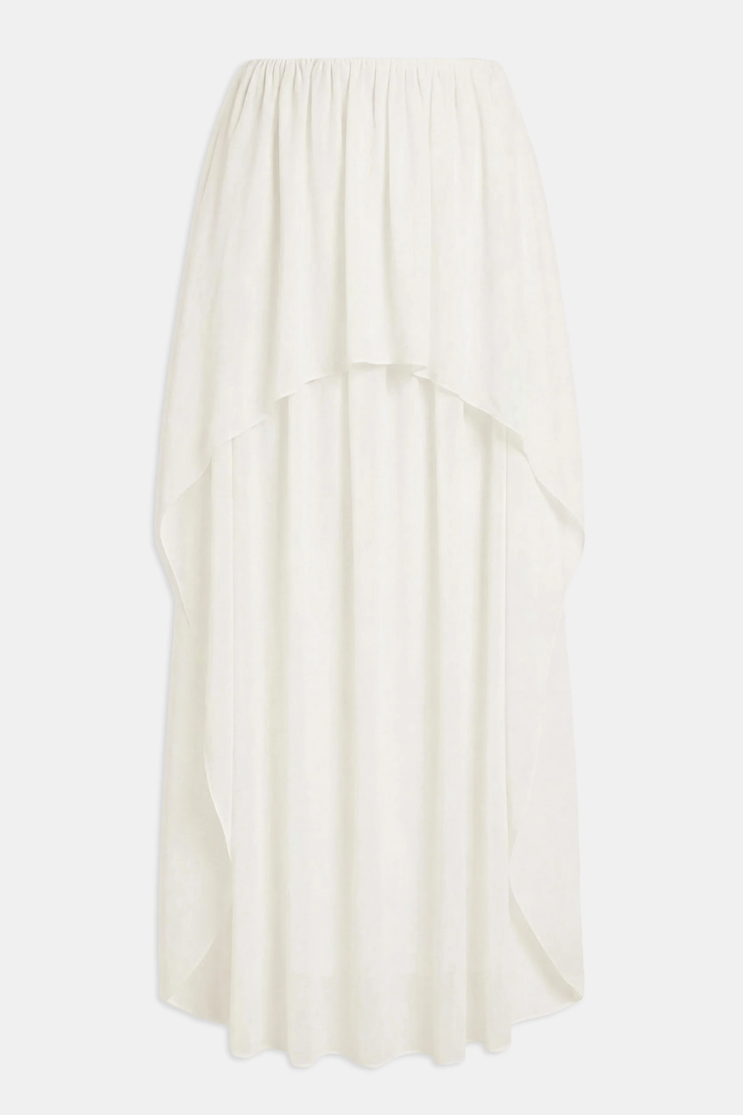 Strapless Chiffon Layered Corset Top - Cream - Image 10