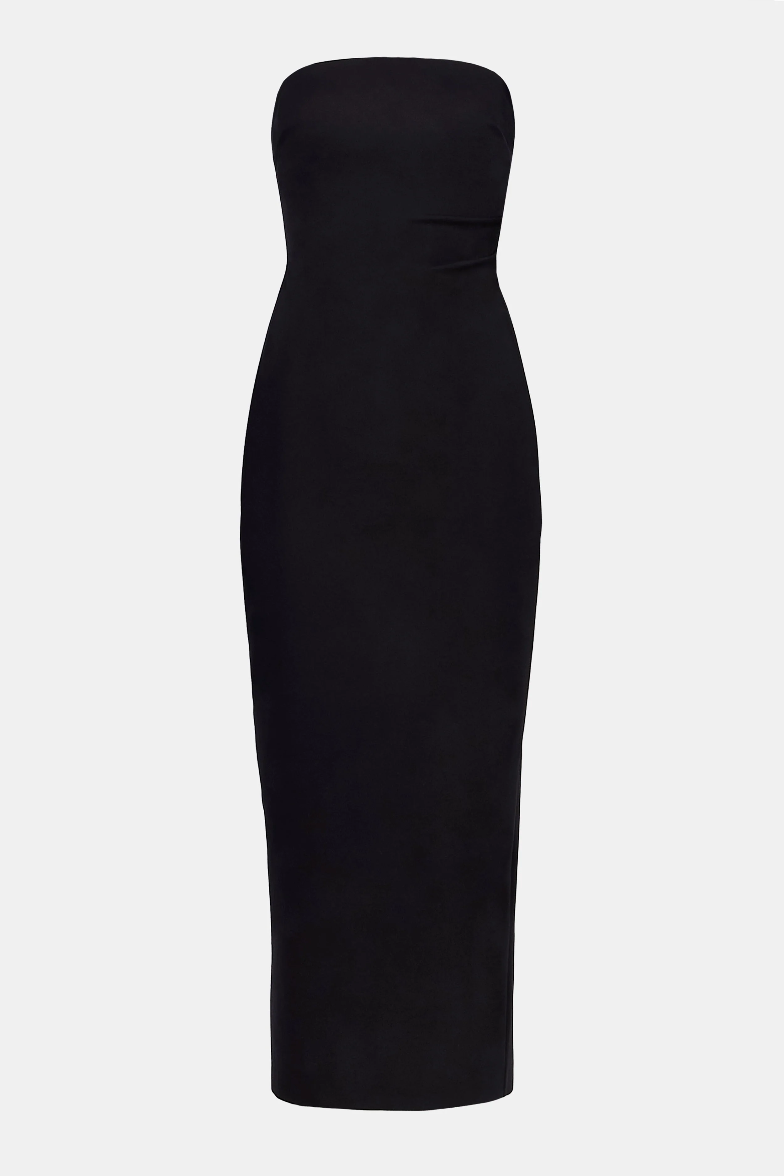 Strapless Ruched Midaxi Dress - Black - Image 7