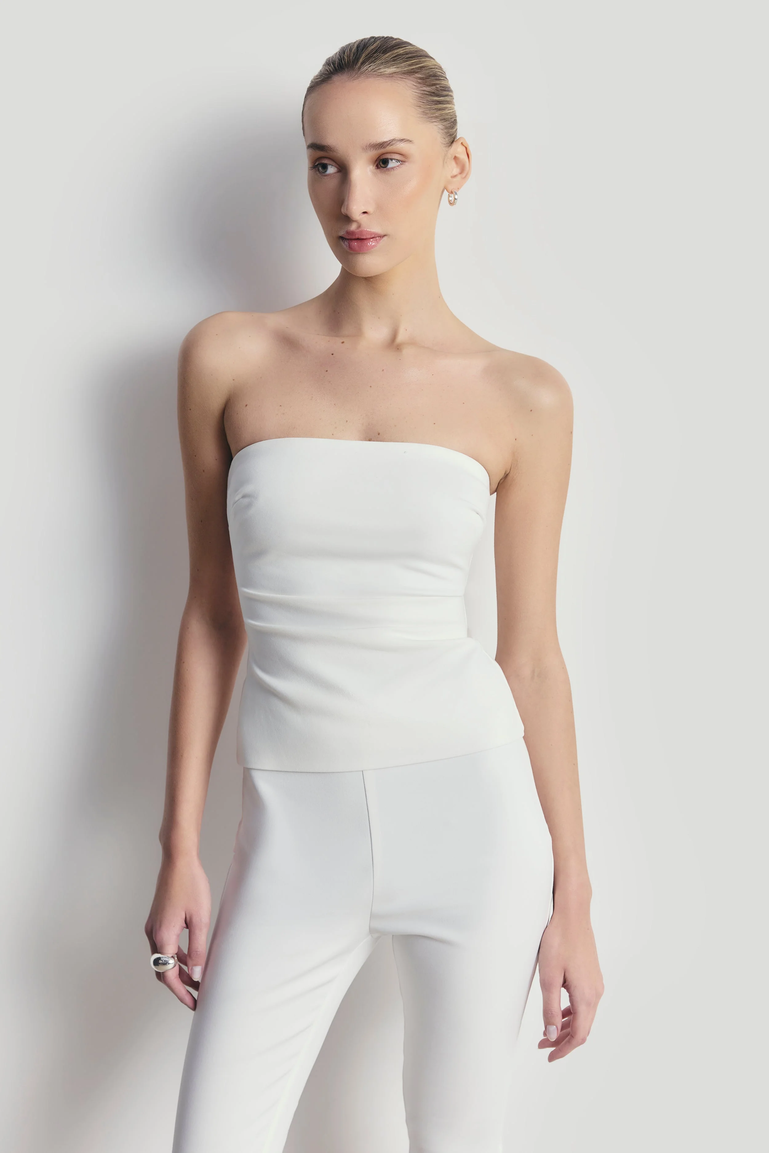 Tailored Capri Leggings - White - Image 3