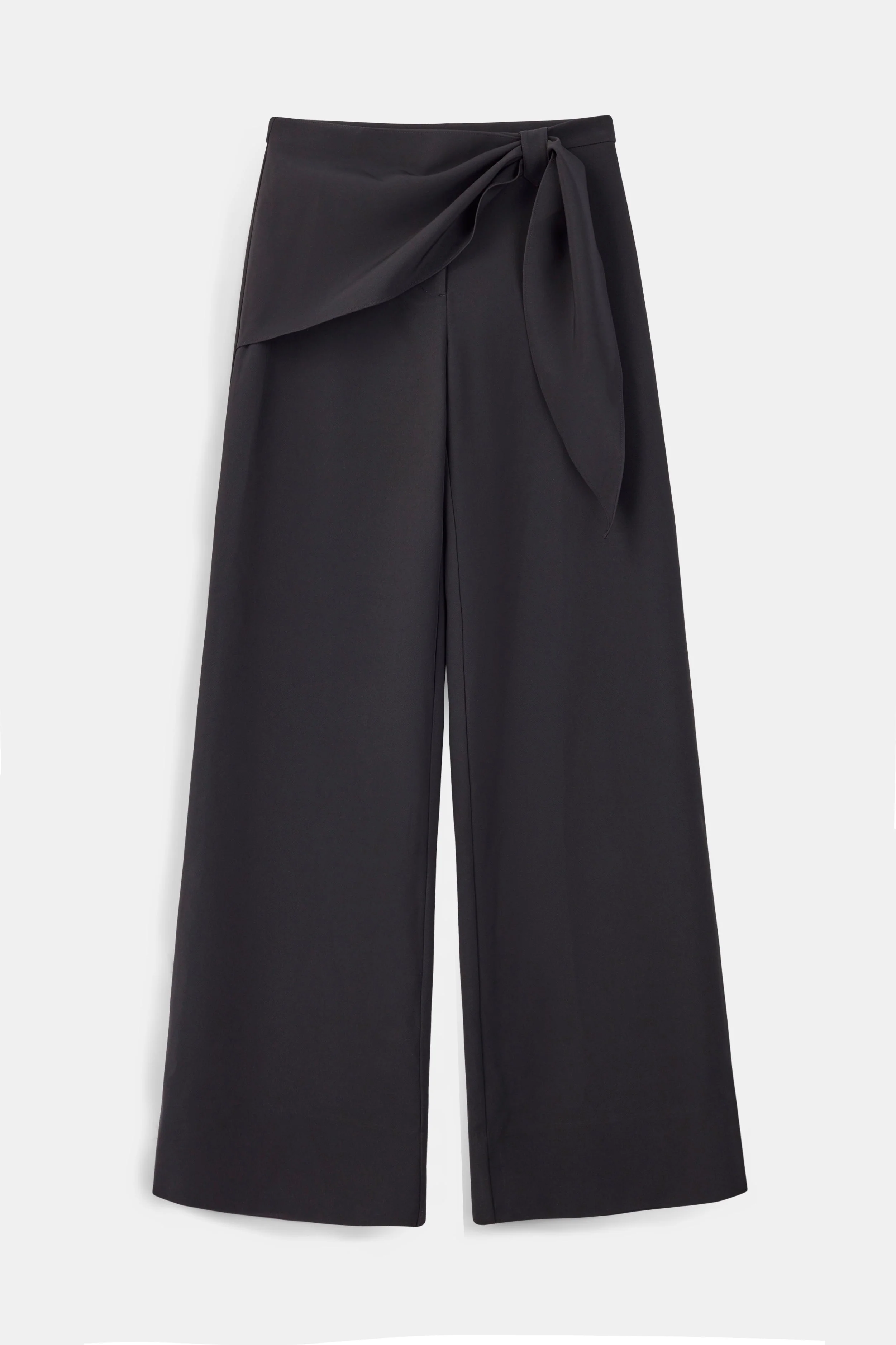 Tailored Draped Belt Trousers - Black - Image 7