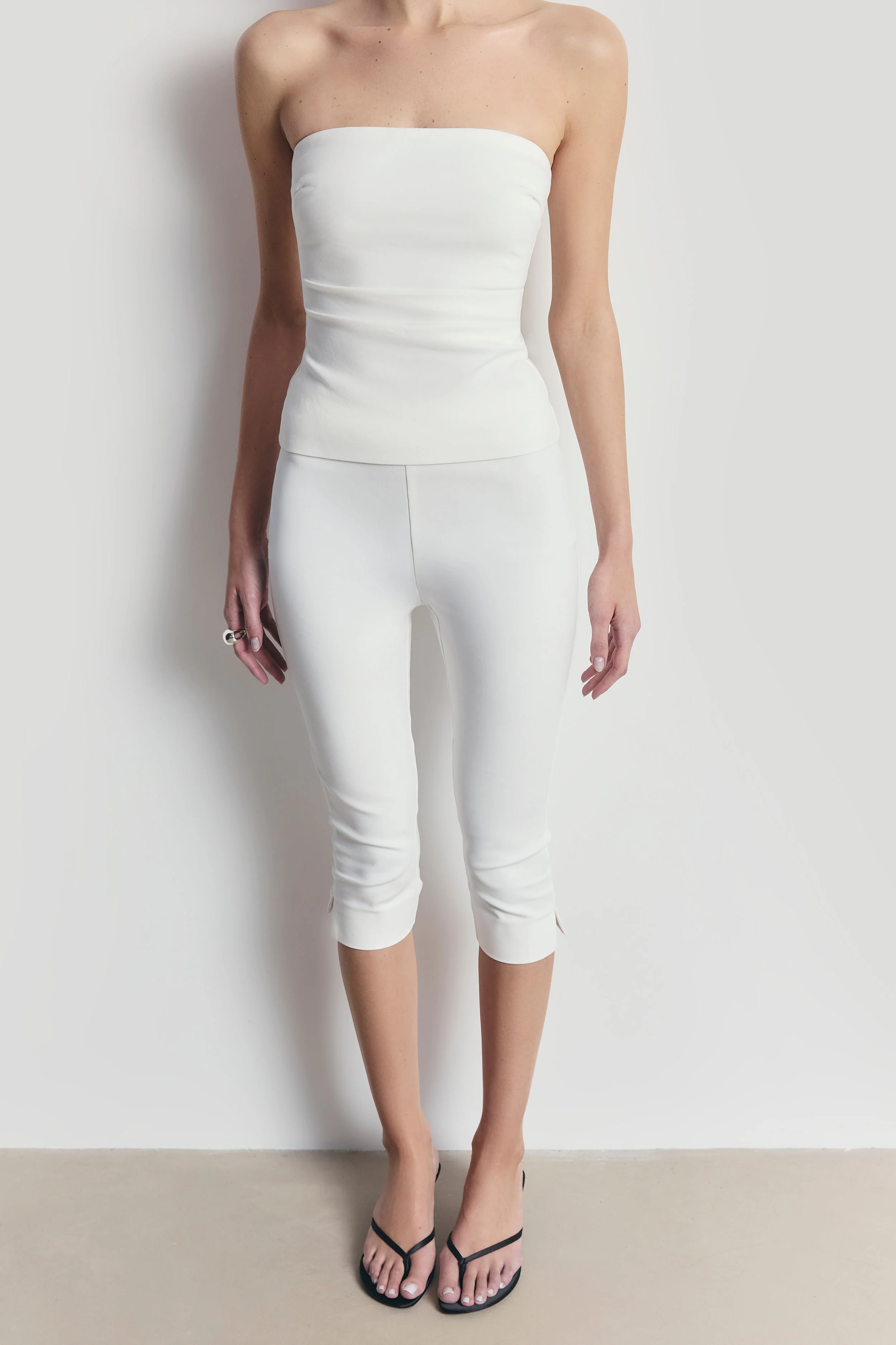 Tailored Ruched Bodice - White - Image 5